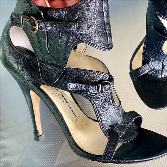 CAMILLA SKOVGAARD. Black Leather HI-Heels, size 36 - Picture 13 of 13